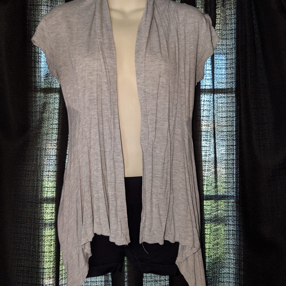 Deb Light Gray Women's Open Front Cardigan